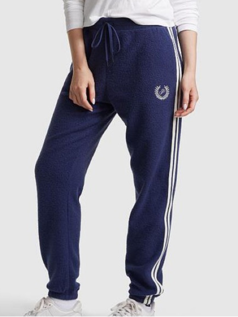 PINK Victoria's Secret Navy Blue Reverse Fleece Joggers